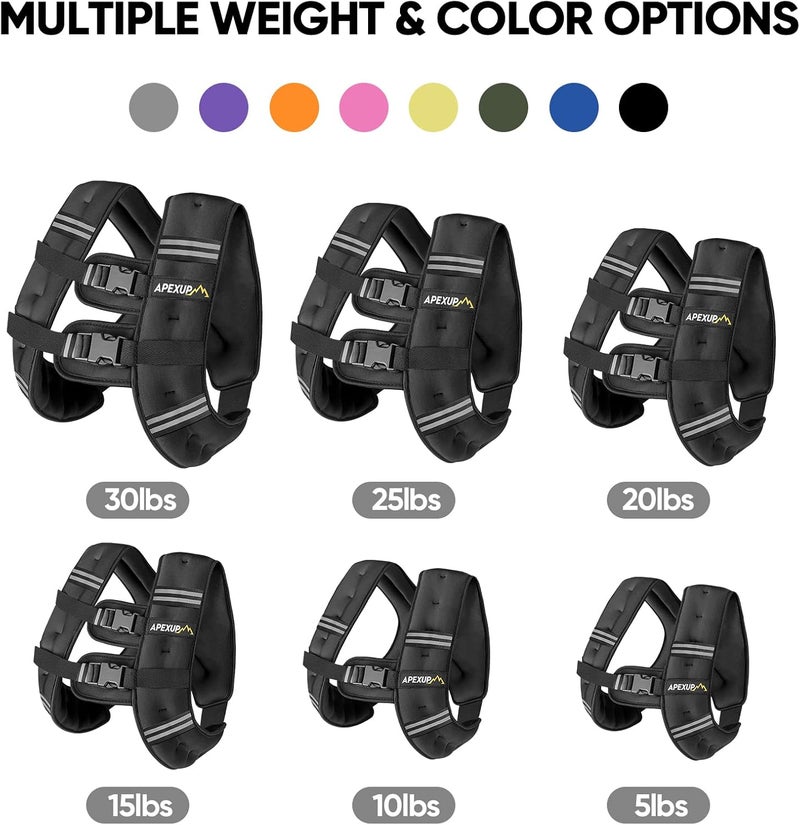 APEXUP Weighted Vest Men Women, Weight Vest for Women Workout Equipment for Strength Training Running - Image 3